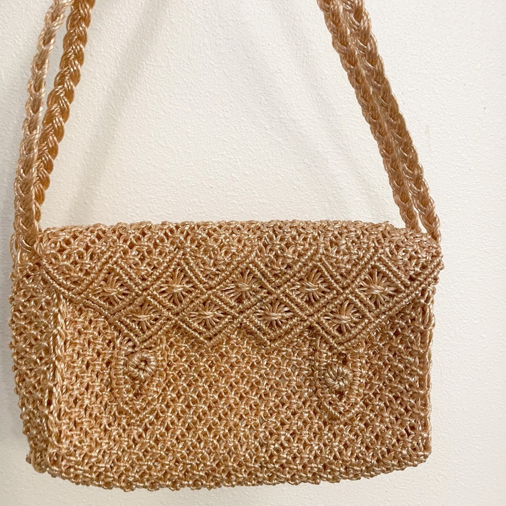 Beautiful vintage Y2k 90s crochet rope bag